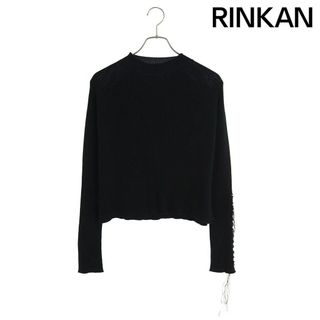 ワイズ(Y's)のワイズ  YS-K21-084 LACED UP LONG SLEEVE ROUND MOCKNECK RIBBED KNIT レースアップモックネックリブニット レディース 2(ニット/セーター)