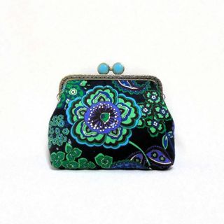 ヴェラブラッドリー(Vera Bradley)の難◆ヴェラブラッドリー【Blue Rhapsody】◆がま口ポーチ【スクエア】(ポーチ)