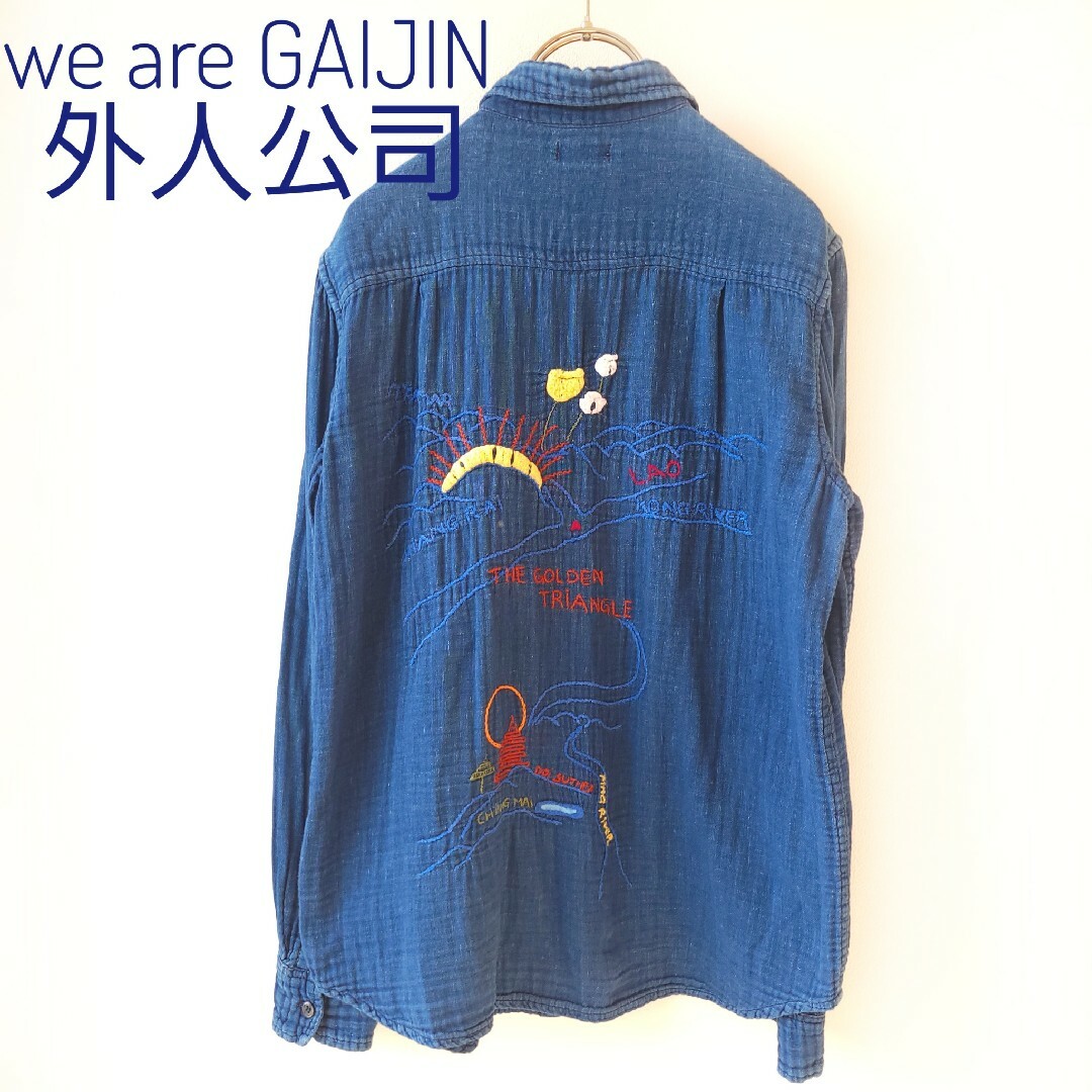 GAIJIN MADE(ガイジンメイド)のwr are GAIJIN　ガーゼ生地シャツ　刺繍　ハリウッドランチマーケット レディースのトップス(シャツ/ブラウス(長袖/七分))の商品写真