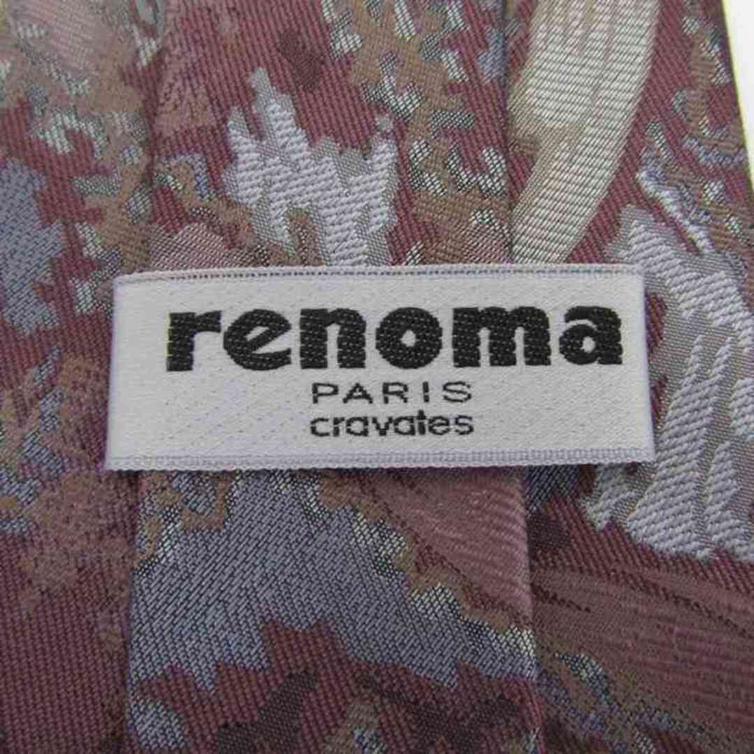 RENOMA(レノマ)のレノマ ブランド ネクタイ 総柄 パネル柄 シルク メンズ ブラウン renoma メンズのファッション小物(ネクタイ)の商品写真