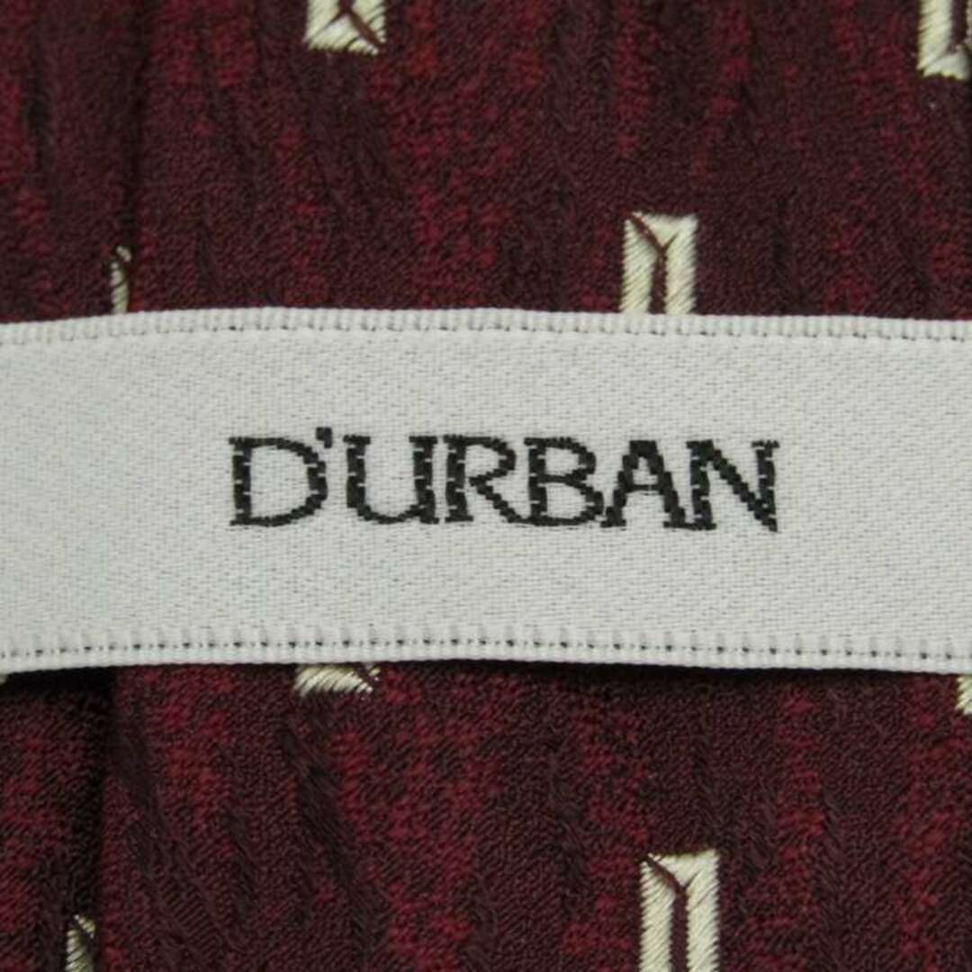 D’URBAN(ダーバン)のダーバン ブランド ネクタイ 小紋柄 パネル柄 シルク メンズ ワインレッド Durban メンズのファッション小物(ネクタイ)の商品写真