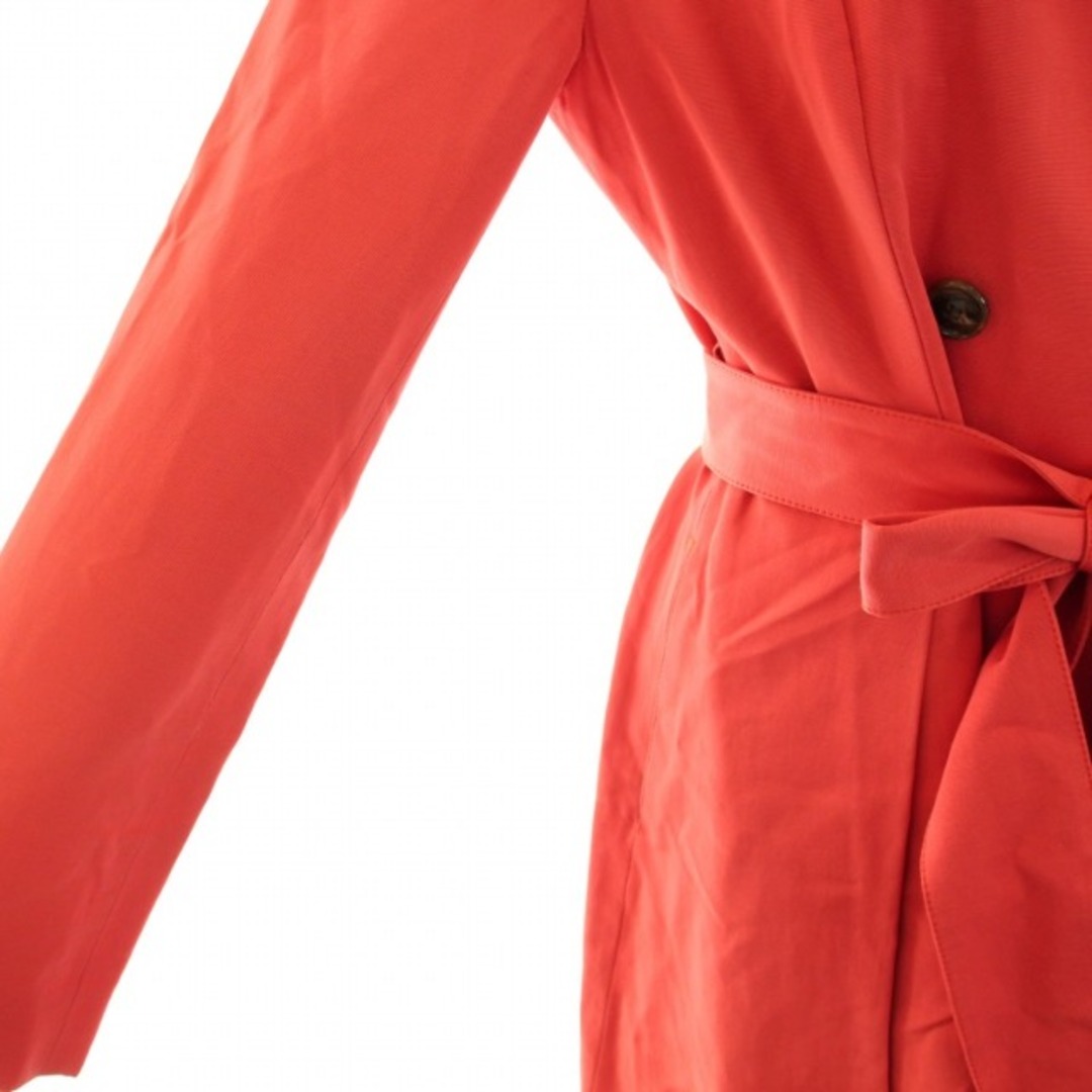 ANAYI(アナイ)のアナイ トレンチコート スプリングコート ロング丈 ダブル 38 M 赤 レディースのジャケット/アウター(トレンチコート)の商品写真