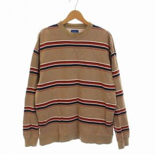 ビームス(BEAMS)のBEAMS スウェット トレーナー ボーダー クルーネック 長袖 M  ベージュ(その他)