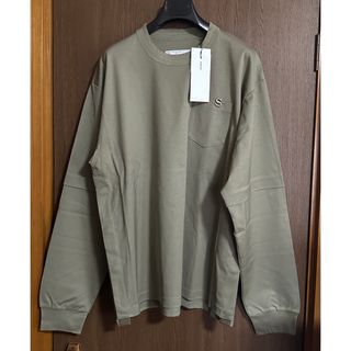 サカイ(sacai)の4新品 sacai サカイ メンズ S ロゴ ロング Tシャツ 長袖 カーキ(スウェット)