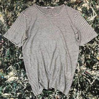 ティーバイアレキサンダーワン(T by Alexander Wang)の【美品】ティーバイアレキサンダーワン-ボーダーカットソー サイズS(Tシャツ/カットソー(半袖/袖なし))