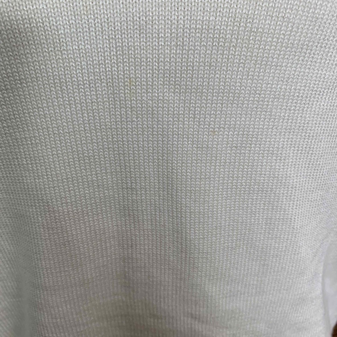 GU(ジーユー)のGU ジーユー ニット Tシャツ Lサイズ 白 ホワイト 長袖 レーヨン レディースのトップス(Tシャツ(長袖/七分))の商品写真