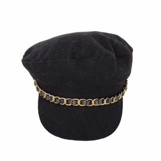 ザラ(ZARA)のZARA(ザラ) NAUTICAL CAP WITH GOLDEN CHAIN(キャスケット)