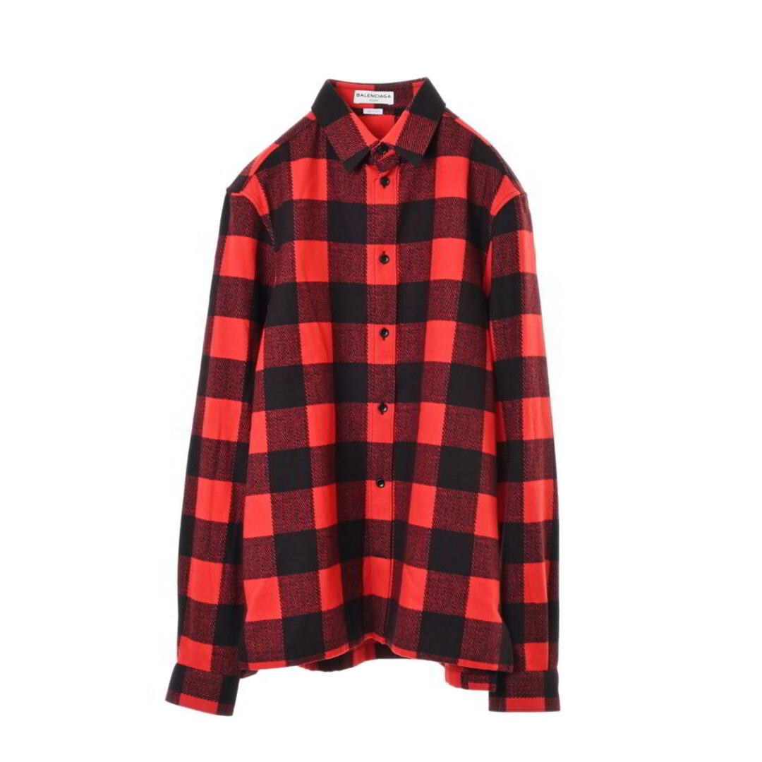 BALENCIAGA - BALENCIAGA ウール混 チェックシャツの通販 by BALENCIAGA - BALENCIAGA ウール混 チェックシャツの通販 by