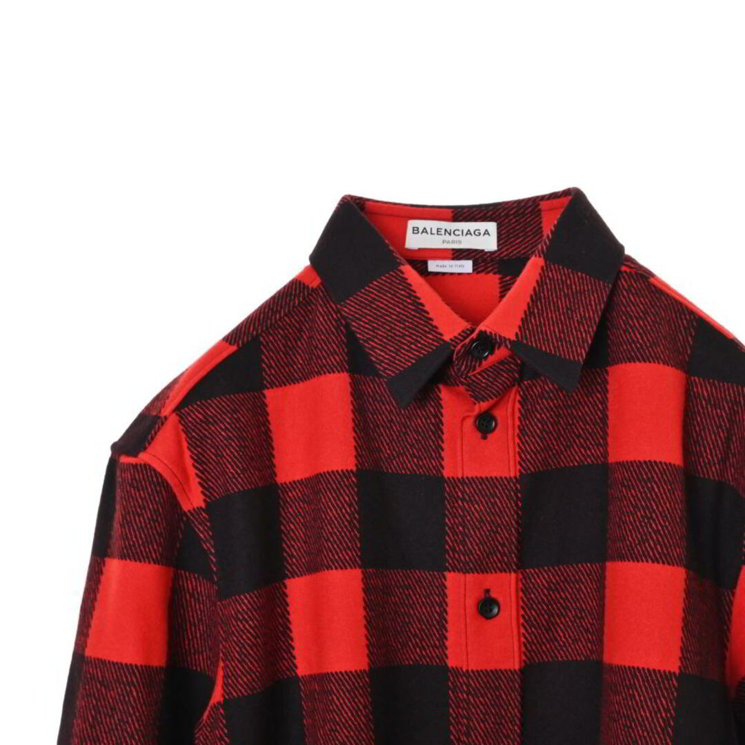 BALENCIAGA - BALENCIAGA ウール混 チェックシャツの通販 by BALENCIAGA - BALENCIAGA ウール混 チェックシャツの通販 by