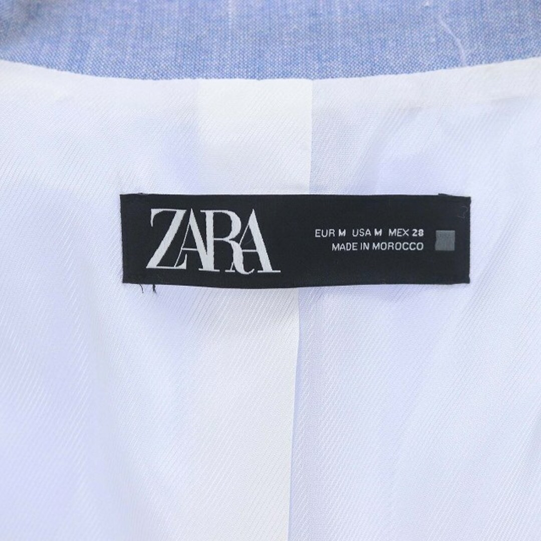 ZARA(ザラ)のザラ ZARA テーラードジャケット リネン混 総裏地 シャンブレー 1B レディースのジャケット/アウター(その他)の商品写真