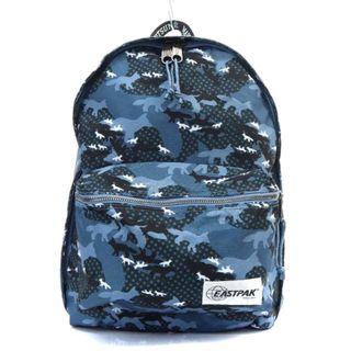 メゾンキツネ EASTPAK バッグ リュックサック バックパック 総柄 青 黒