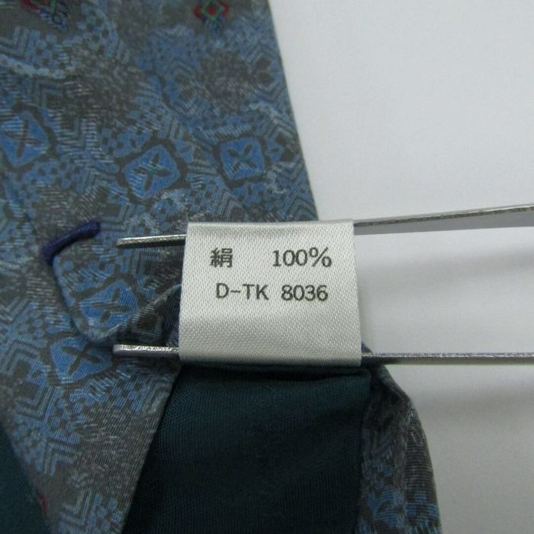 ノリコ カズキ ブランド ネクタイ 格子柄 パネル柄 シルク メンズ ブルー noriko kazuki メンズのファッション小物(ネクタイ)の商品写真