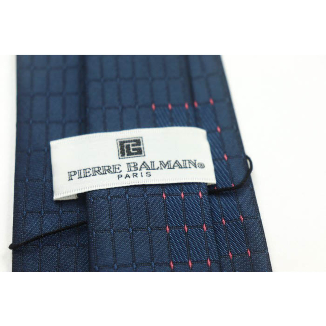 Pierre Balmain(ピエールバルマン)のピエールバルマン ブランド ネクタイ シルク ドット柄 未使用タグ付 メンズ ネイビー PIERRE BALMAIN メンズのファッション小物(ネクタイ)の商品写真