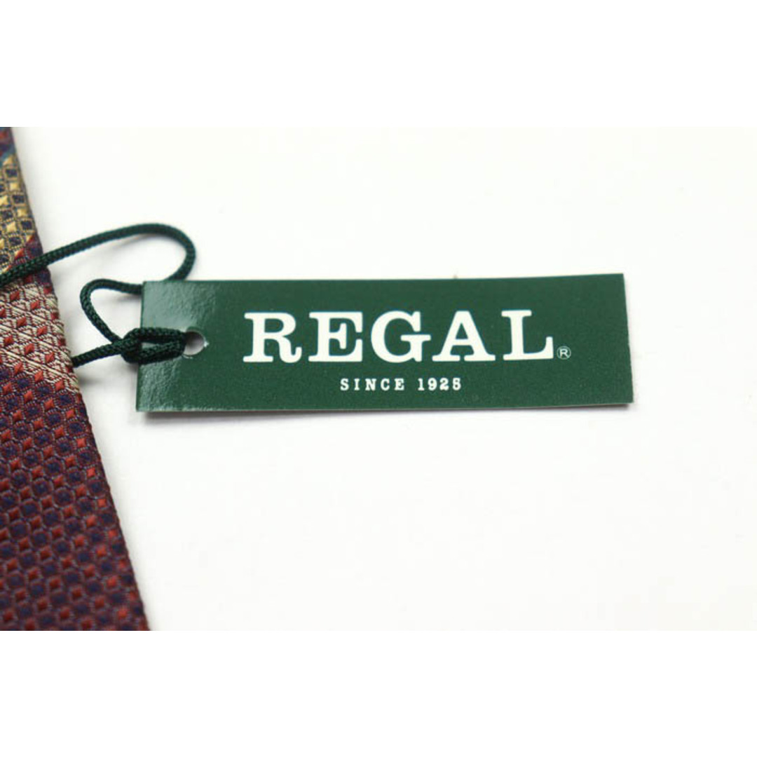 REGAL(リーガル)のリーガル ブランド ネクタイ シルク チェック柄 未使用タグ付 メンズ レッド REGAL メンズのファッション小物(ネクタイ)の商品写真