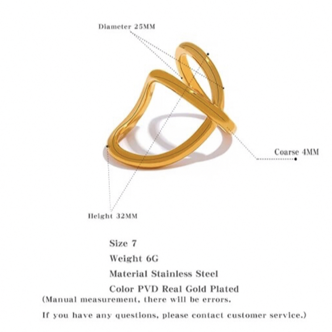 【新品未使用】1点のみ RIBBON RING デザインリング ゴールド レディースのアクセサリー(リング(指輪))の商品写真