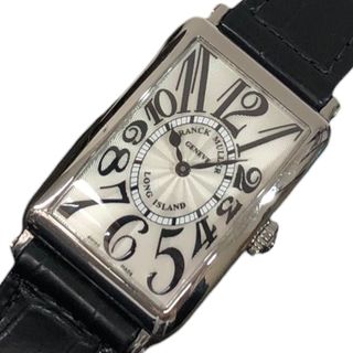 FRANCK MULLER - 　フランク・ミュラー FRANCK MULLER ロングアイランド 952QZ シルバー ステンレススチール クロコベルト メンズ 腕時計