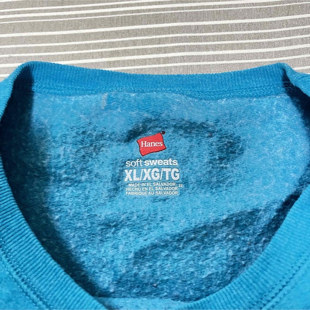 Hanes(ヘインズ)のヘインズ　トレーナー　スウェット　水色　XL メンズのトップス(スウェット)の商品写真