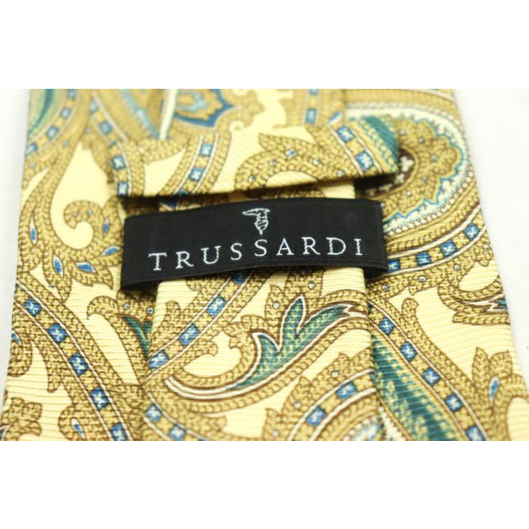 Trussardi(トラサルディ)のトラサルディ ブランド ネクタイ シルク ペイズリー柄 総柄 伊製生地 メンズ イエロー TRUSSARDI メンズのファッション小物(ネクタイ)の商品写真