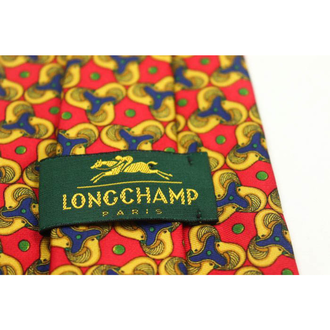 LONGCHAMP(ロンシャン)のロンシャン ブランド ネクタイ シルク 小紋柄 総柄 伊製生地 メンズ オレンジ Longchamp メンズのファッション小物(ネクタイ)の商品写真