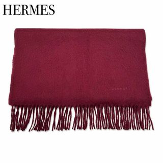 エルメス(Hermes)のエルメス カシミヤ100％マフラー ストール ショール レディース ボルドー(マフラー/ショール)