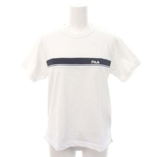 フィラ(FILA)のフィラ 半袖カットソー Tシャツ プルオーバー ロゴ M 白 紺(Tシャツ(半袖/袖なし))