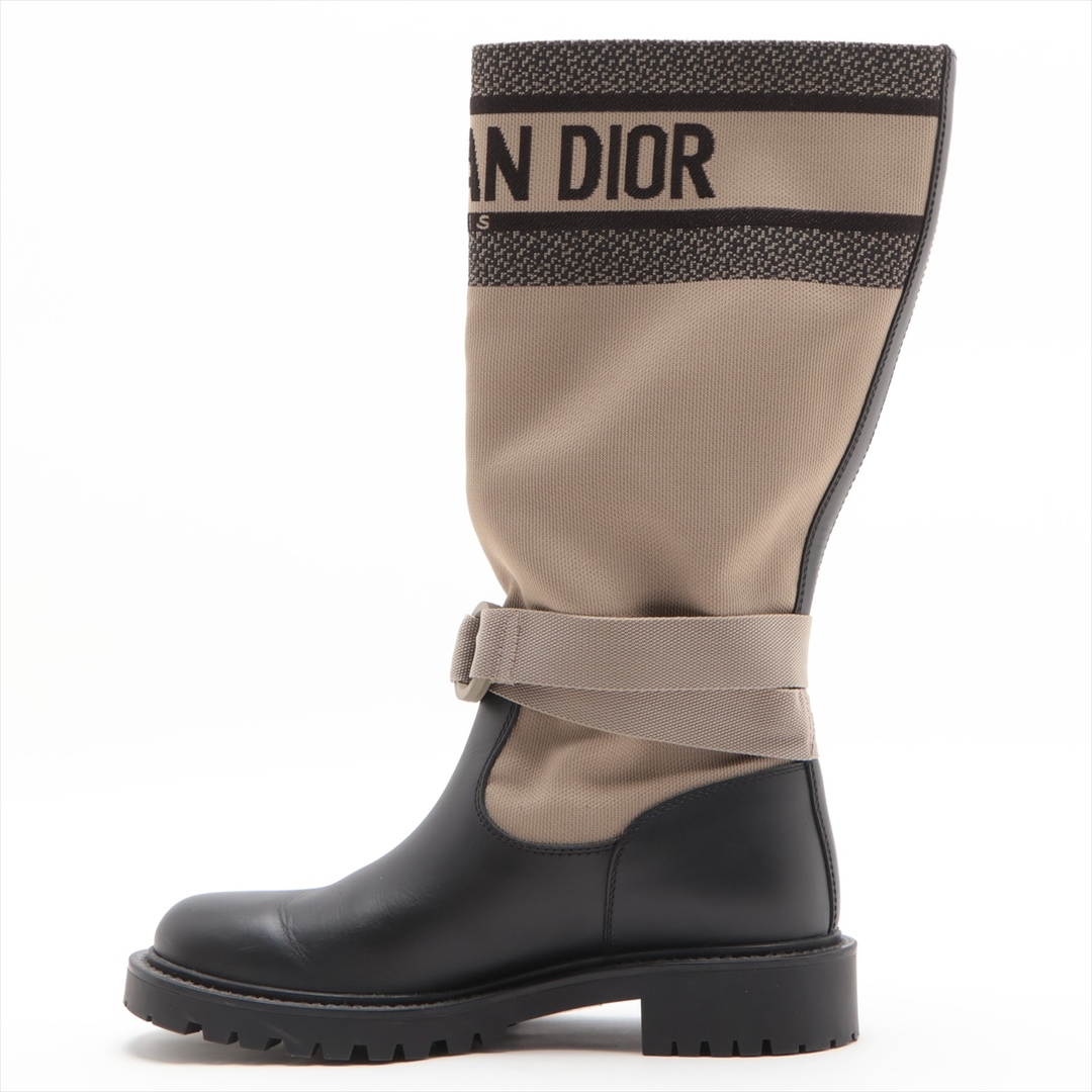 Dior(ディオール)のディオール  レザー×ファブリック 35 ブラック レディース ブーツ レディースの靴/シューズ(ブーツ)の商品写真