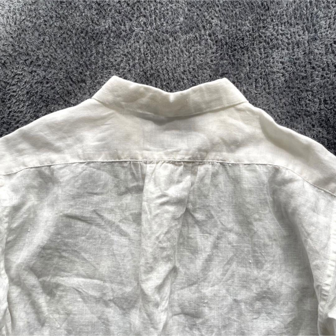 MARGARET HOWELL(マーガレットハウエル)のマーガレットハウエル HML シャツ リネン100% ブラウス 白 半袖 春服 レディースのトップス(シャツ/ブラウス(半袖/袖なし))の商品写真