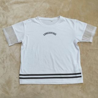 Ｔシャツ　140　ホワイト　女児　キッズ　夏物