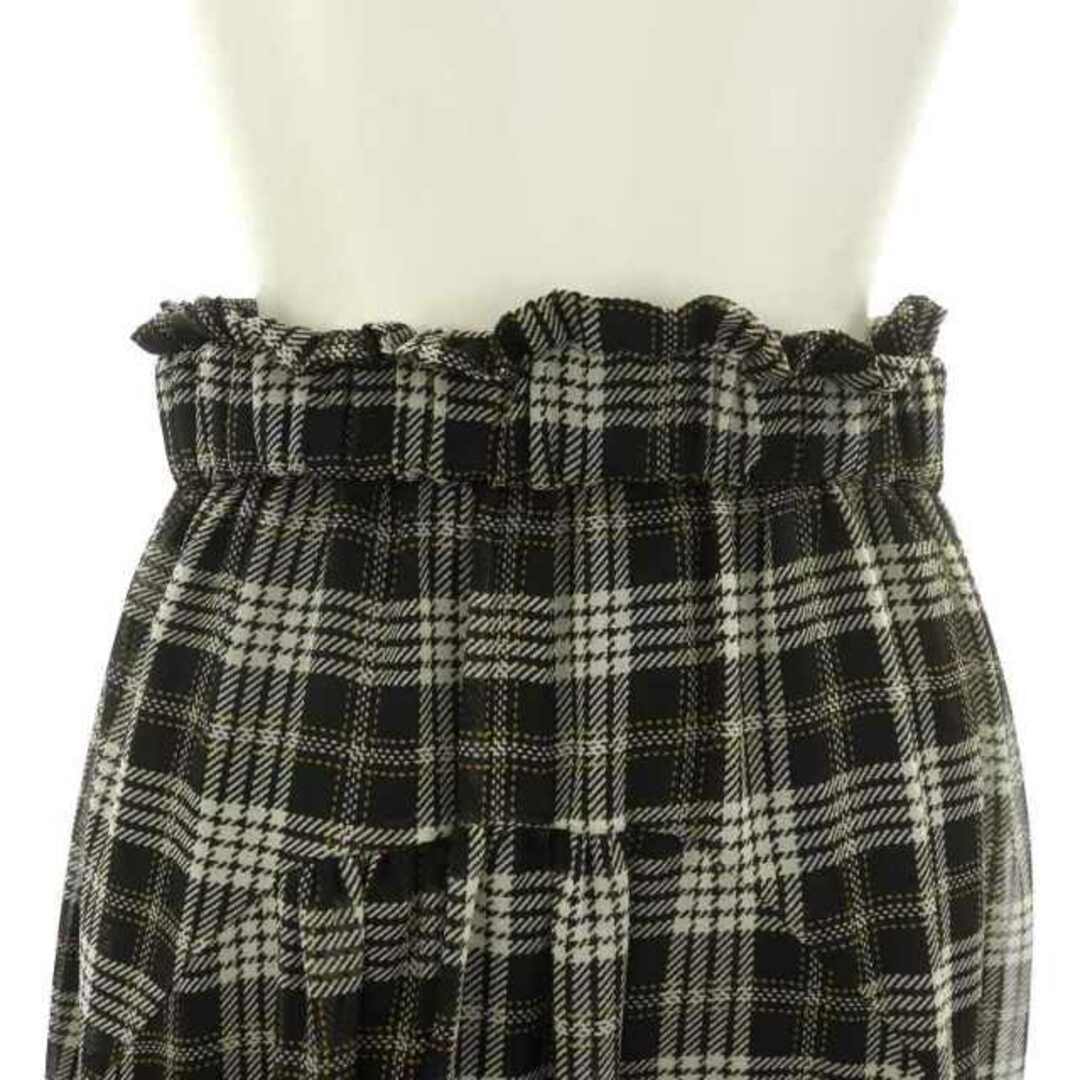 tiara(ティアラ)のティアラ Tiara チェック ロングスカート フレア 黒 白 ベージュ レディースのスカート(ロングスカート)の商品写真
