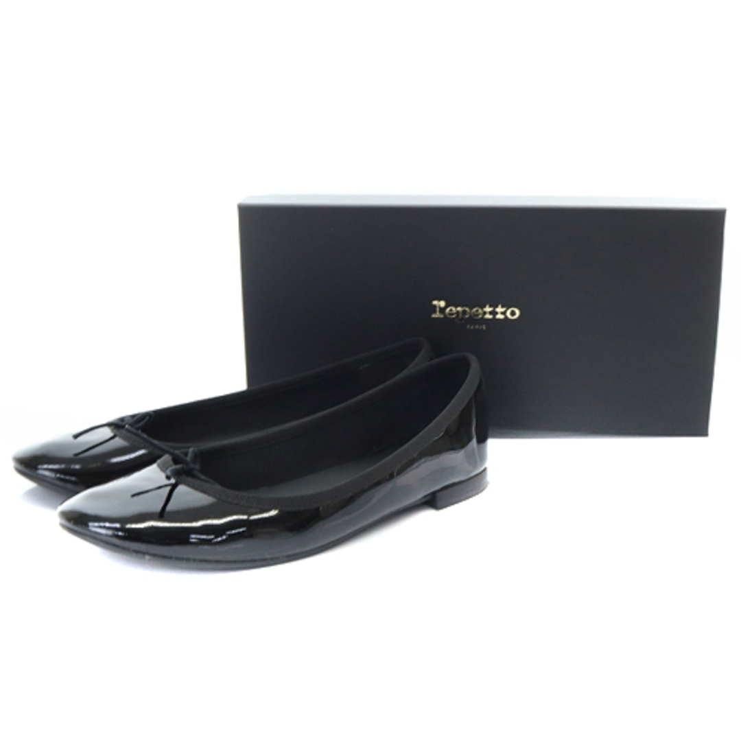 repetto(レペット)のレペット エナメル バレエシューズ ローヒール 37.5 23.7cm 黒 レディースの靴/シューズ(バレエシューズ)の商品写真