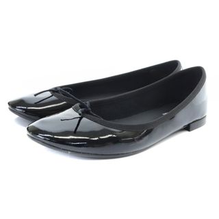 レペット(repetto)のレペット エナメル バレエシューズ ローヒール 37.5 23.7cm 黒(バレエシューズ)