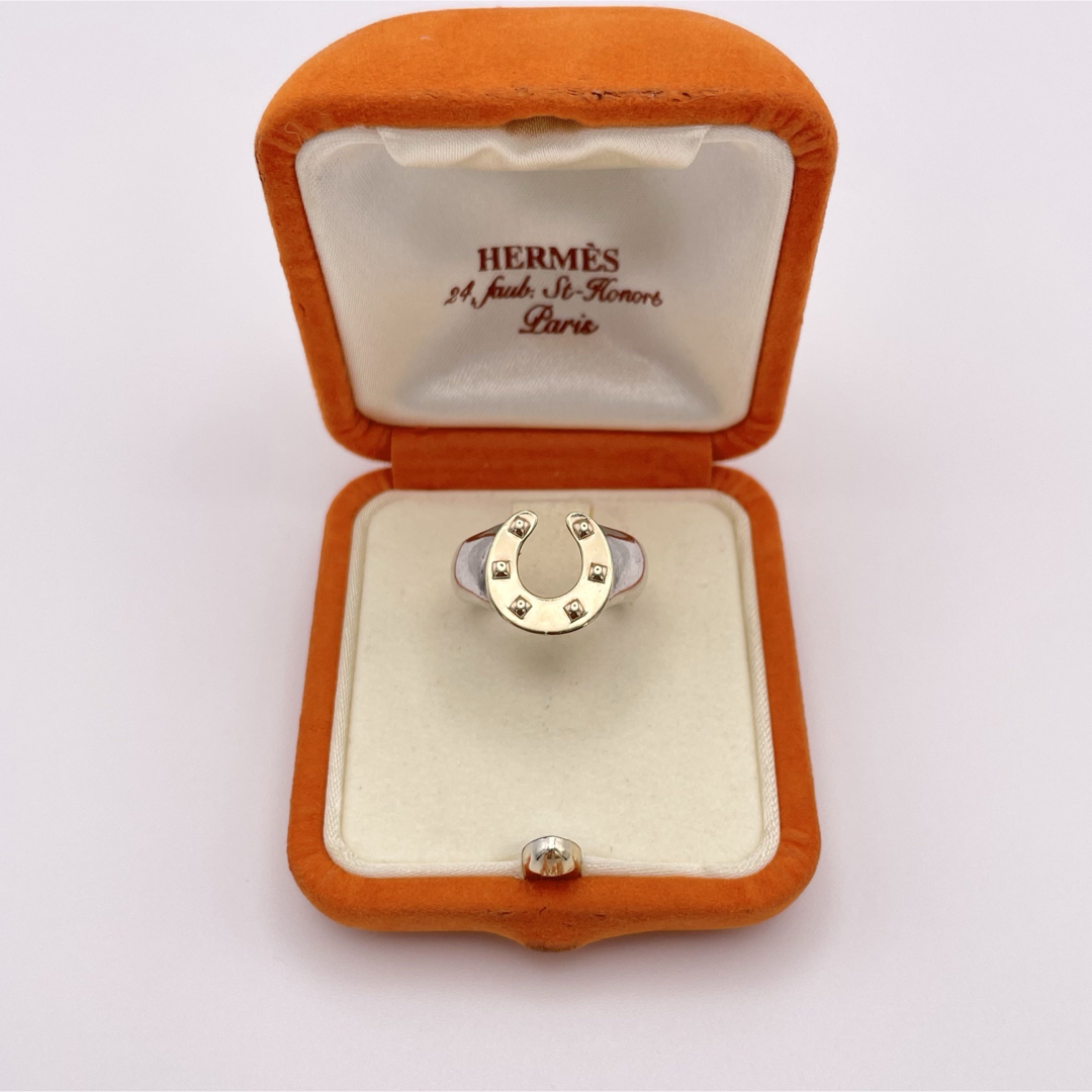 Hermes(エルメス)のVINATGE HERMES ホースシュー リング シルバー ゴールド コンビ レディースのアクセサリー(リング(指輪))の商品写真