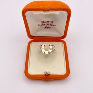 エルメス(Hermes)のVINATGE HERMES ホースシュー リング シルバー ゴールド コンビ(リング(指輪))