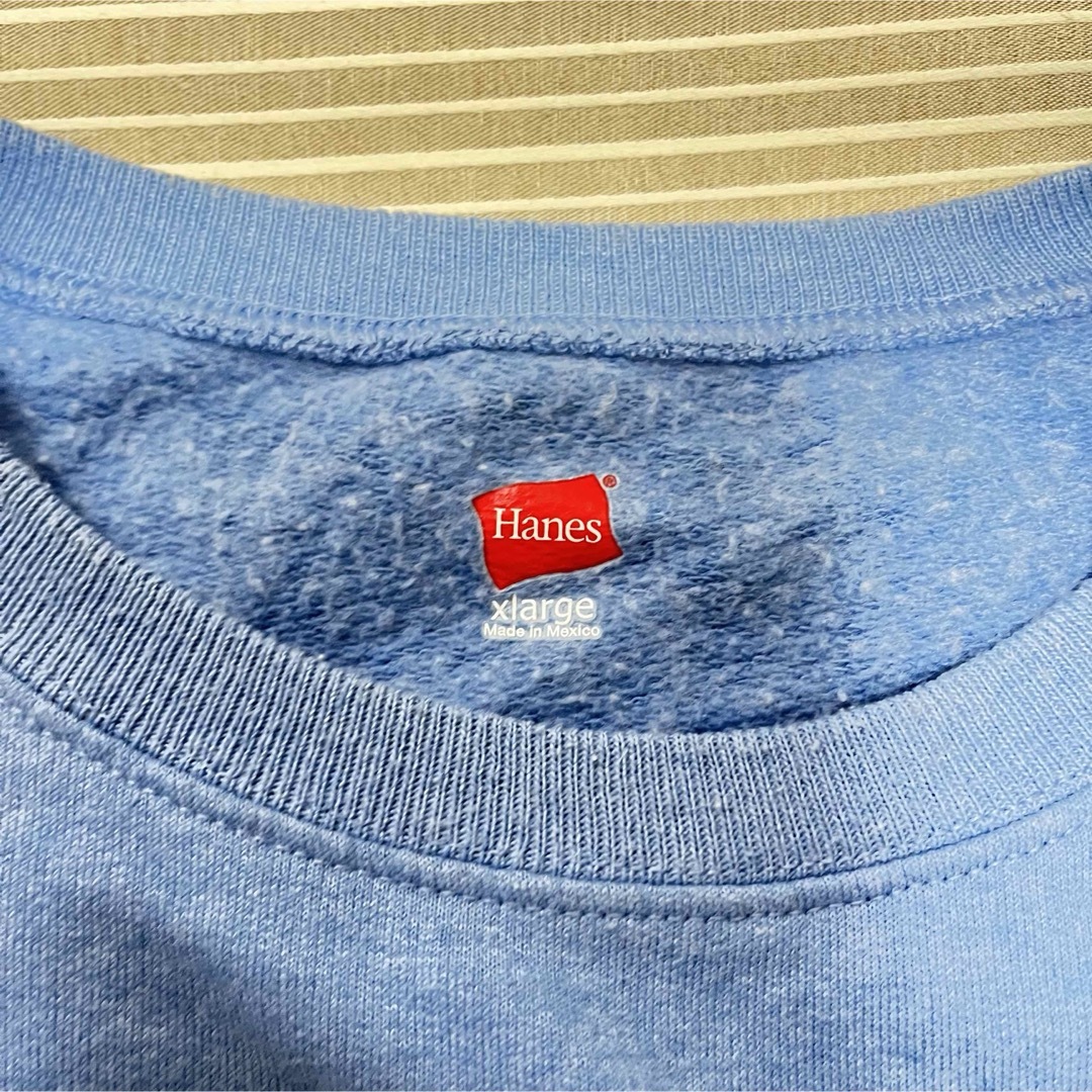 Hanes(ヘインズ)のヘインズ　トレーナー　スウェット　XL ブルー メンズのトップス(スウェット)の商品写真