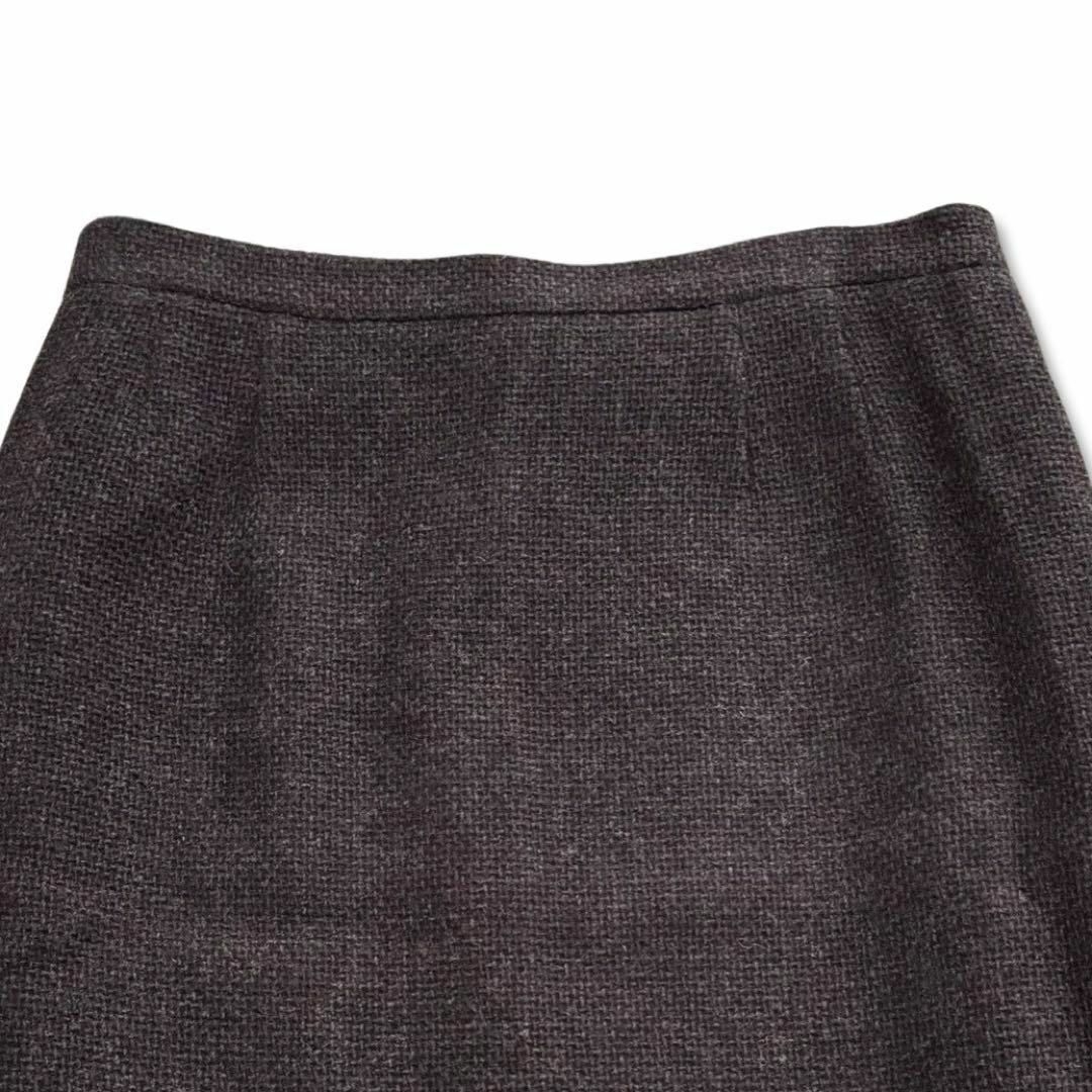 CHANEL(シャネル)のシャネル ウール100% タイト スカート サイズ44 レディース ブラウン レディースのスカート(ひざ丈スカート)の商品写真