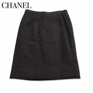 CHANEL / シャネル | カシミヤ ウール ミックスニット フレアスカート | 36 | ブラック | レディース