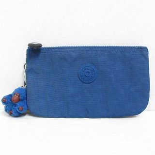 キプリング(kipling)のキプリング KIPLING K13265 ナイロン ポーチ ブルー 青 チャーム(ポーチ)