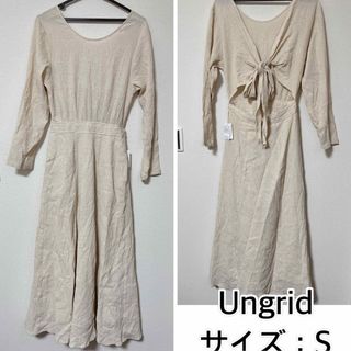 アングリッド(Ungrid)の新品❤️Ungrid バックリボンフレアワンピース　アングリッド(ロングワンピース/マキシワンピース)