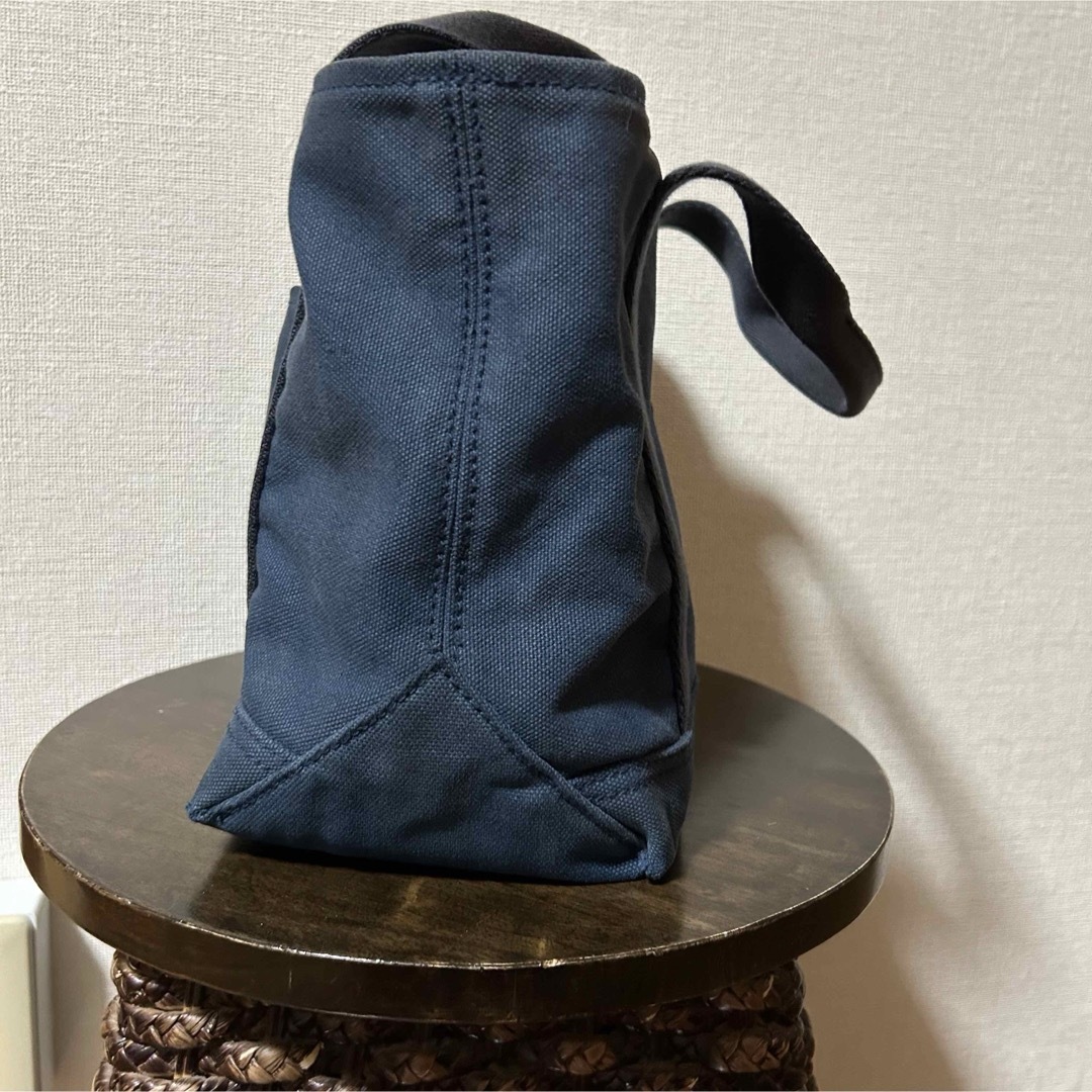 Ralph Lauren(ラルフローレン)の小ぶり！ラルフローレン 中古古着キャンバスミニトートバッグ ネイビー×ピンク刺繍 レディースのバッグ(トートバッグ)の商品写真