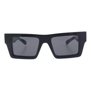 OFF-WHITE オフホワイト サングラス OERI017 Nassau Square Sunglasses Eyewear ロゴ スクエア サングラス アイウェア ブラック系【美品】【中古】