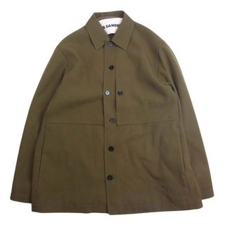 Jil Sander - JIL SANDER ジルサンダー 20AW JSMR421202MR20150002 国内正規品 イタリア製 WOOL ウールギャバジン シャツ ジャケット 50【中古】