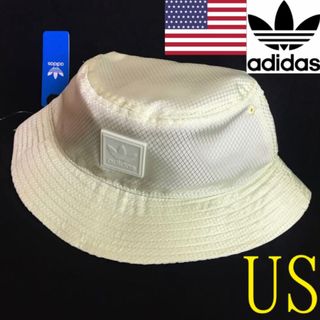 アディダス(adidas)のレア【新品】アディダス USA  バケット ハット イエロー キャップ 帽子(ハット)