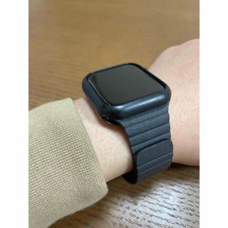 Apple Watch - 【新品・未使用】Apple Watch ブラックレザーバンド　44mm Lサイズ