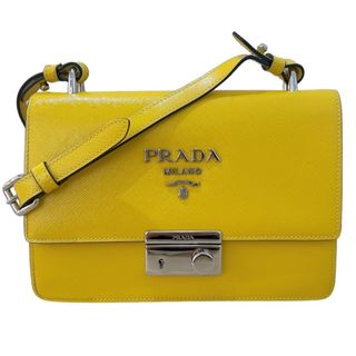 プラダ(PRADA)の　プラダ PRADA ショルダーバッグ 1BH162 イエロー シルバー金具 レザー レディース ショルダーバッグ(ショルダーバッグ)