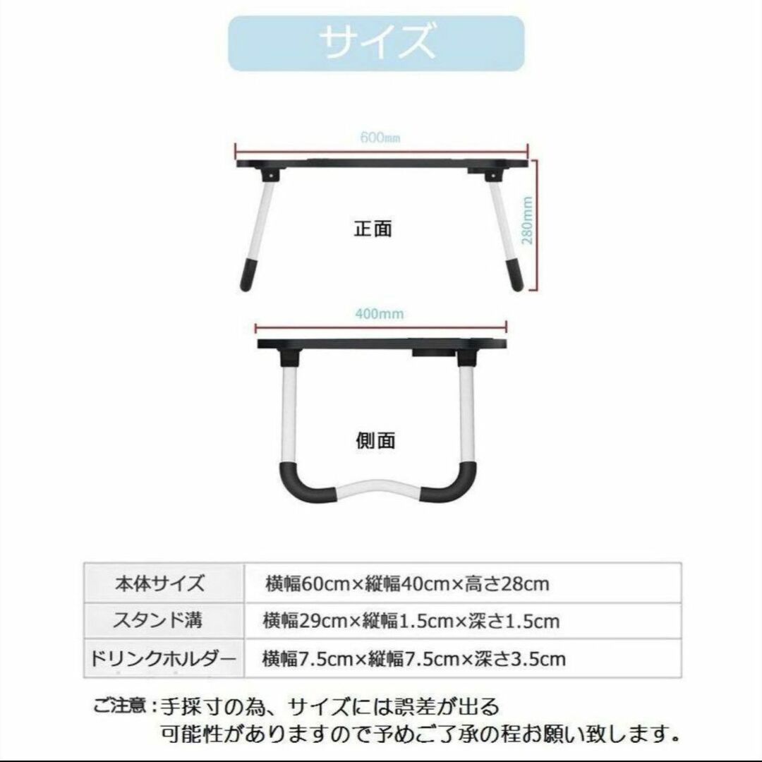 新品　折りたたみ　ローテーブル　ミニテーブル 白　サイドテーブル　ホワイト　座卓 インテリア/住まい/日用品の机/テーブル(オフィス/パソコンデスク)の商品写真