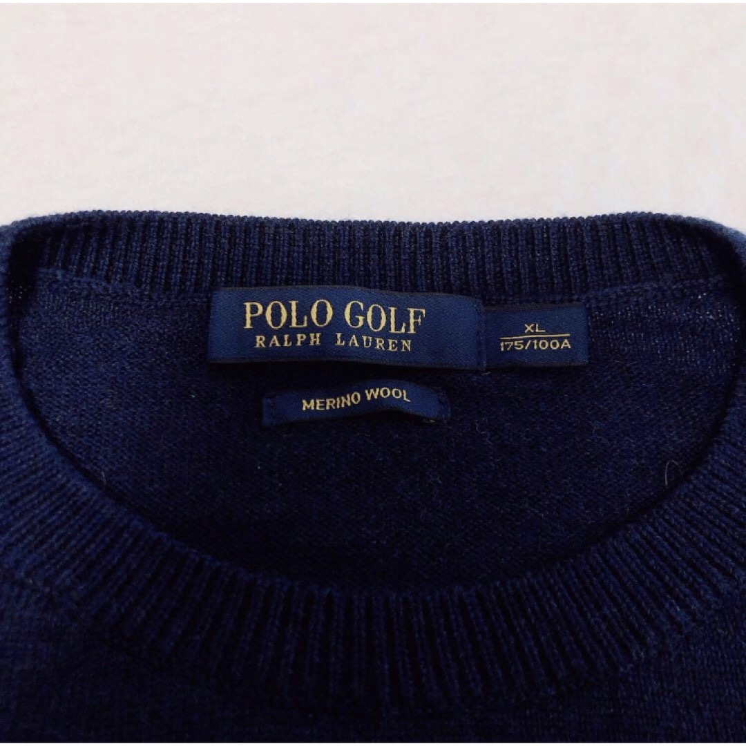 POLO RALPH LAUREN(ポロラルフローレン)のRALPH LAUREN ラルフローレン　ウール　クルーネック　ニット　ネイビー レディースのトップス(ニット/セーター)の商品写真