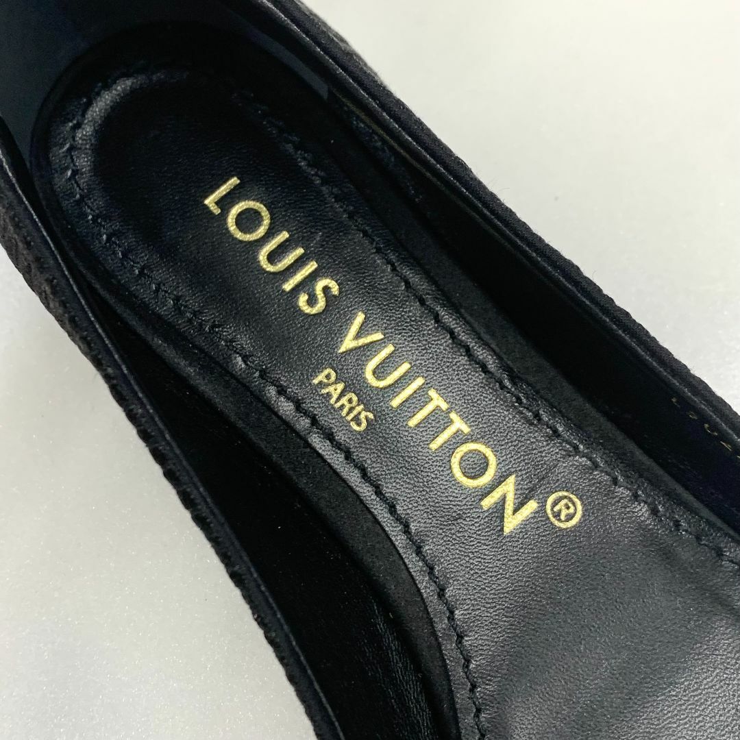 LOUIS VUITTON(ルイヴィトン)の8756 ヴィトン ニーナライン ファブリック アンクルチェーン バレエシューズ レディースの靴/シューズ(バレエシューズ)の商品写真