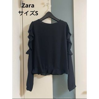 ザラ(ZARA)のZara サイズS 黒色ブラウスレース(シャツ/ブラウス(長袖/七分))