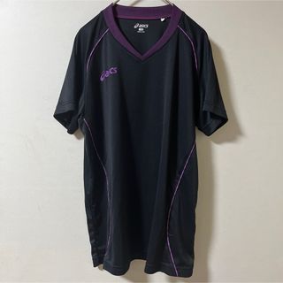 アシックス(asics)のアシックス　半袖シャツ　黒　asics M スポーツ　トレーニング(Tシャツ(半袖/袖なし))