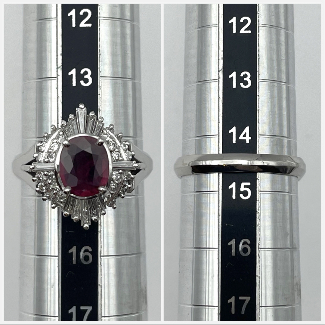 pt900 ルビー1.12ct ダイヤ0.55ct リング レディースのアクセサリー(リング(指輪))の商品写真